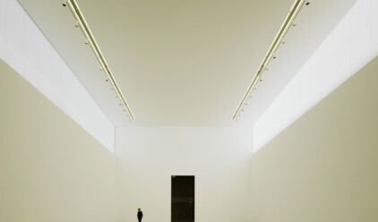 VISUAL Main Gallery Empty with One Person