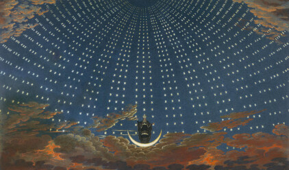 Unnamed Design for The Magic Flute The Hall fo Stars in the Palac of the Queen of the Night Act 1 Scene 6 1847 1849 after Karl Friedrich Schinkel